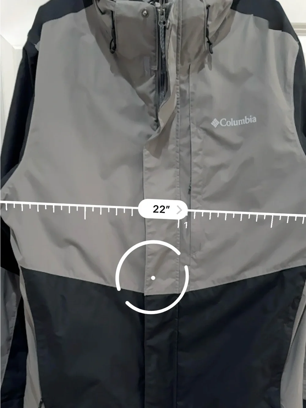 Columbia Men’s Gray/Black Waterproof Insulated Hooded Jacket Coat Omni-Tech Sz L